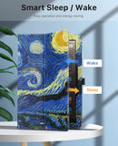 MoKo Case Fits All-New Kindle Fire HD 10 & 10 Plus Tablet (11th Generation, 2021 Release) 10.1" - Slim Folding Stand Cover with Auto Wake/Sleep, Starry Night Blue