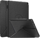 MoKo Case Fits All-New Kindle Fire HD 10 & 10 Plus Tablet (11th Generation, 2021 Release) 10.1", Origami Standing Shell Cover Case with Magnetic TPU Back Cover for 10.1 inch Tablet-Dark Green