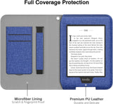 MoKo Case Fits 6" Kindle Paperwhite (10th Generation, 2018 Releases), PU Leather Protective Shell Stand Cover with Card Slot Fits Kindle Paperwhite E-Reader 2018 Version - Indigo