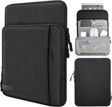 MoKo 9-11 Inch Tablet Sleeve Bag Carrying Case with Storage Pockets Fits iPad air 5 10.9" 2022, iPad Pro 11 2021/2020, iPad 9/8/7th Gen 10.2, iPad Air 4 10.9, Tab A 10.1, Tab S8 11", Blue Flowers