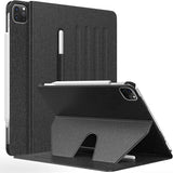 MoKo Case Fit New iPad Pro 11 inch Case 2021(3rd Gen) / 2020 with Pencil Holder, Shockproof Protective Cover, [Support Apple Pencil 2 Attach] Multi-Angle Magnetic Stand, Auto Sleep/Wake, Black