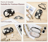 MoKo Sunglasses Case with Carabiner, Unisex PU Shockproof Protective Travel Eyeglasses Carry Case Glasses Storage Holder