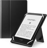 MoKo Universal Case for 6",6.8",7" Kindle eReaders Fire Tablet - Kindle/Kobo/Voyaga/Lenovo/Sony Kindle E-Book Tablet, Lightweight PU Leather Folio Shell Cover Case, with Hand Strap/Kickstand, Flowers