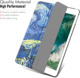 MoKo Case Fit 2018/2017 iPad 9.7 6th/5th Generation - Slim Lightweight Smart Shell Stand Cover with Translucent Frosted Back Protector Fit iPad 9.7 Inch 2018/2017, Starry Night(Auto Wake/Sleep)