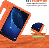 MoKo Case Fit Galaxy Tab A 10.1 2016, Kids Shock Proof Convertible Handle Lightweight Super Protective Stand Cover for Samsung Galaxy Tab A 10.1" 2016 Tablet(SM-T580/SM-T585, No Pen Version), Orange