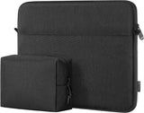MoKo 13.3 Inch Laptop Sleeve Case, Fits with MacBook Pro 13 M2/M1 Pro/M1 Max 14.2 2022-2021, MacBook Air 13.6" M2 2022/Air/Pro 13.3", Tab S8+ 12.4", Polyester Bag with Small Case/Pocket, Gray