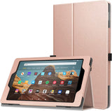 MoKo Case for Amazon Fire HD 10 Tablet (7th and 9th Generation, 2017 and 2019 Release) 10” - Slim Folding Stand Cover with Auto Wake/Sleep for 10.1 Inch Tablet, Black