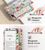 MoKo Case for 6.8" Kindle Paperwhite (11th Generation-2021) and Kindle Paperwhite Signature Edition, Slim PU Shell Cover Case with Auto-Wake/Sleep for Kindle Paperwhite 2021 E-Reader, Fragrant Flowers
