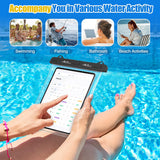 MoKo Waterproof Tablet Case, Tablet Pouch Dry Bag Compatible with iPad 9th 2021, iPad Mini 6, iPad Air 5 2022, Air 4 10.9, Air 3 10.5, iPad Pro 11/10.5, iPad 10.2/9.7, Galaxy Tab A7/A8, Clear