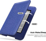 MoKo Case Fits 6" Kindle Paperwhite (10th Generation, 2018 Releases), PU Leather Protective Shell Stand Cover with Card Slot Fits Kindle Paperwhite E-Reader 2018 Version - Indigo