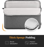MoKo 13.3 Inch Laptop Sleeve Case, Fits with MacBook Pro 13 M2/M1 Pro/M1 Max 14.2 2022-2021, MacBook Air 13.6" M2 2022/Air/Pro 13.3", Tab S8+ 12.4", Polyester Bag with Small Case/Pocket, Gray