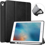 MoKo Case Fit iPad Pro 9.7 with Apple Pencil Holder - Slim Lightweight Smart Shell Stand Cover Case with Auto Wake / Sleep Fit Apple iPad Pro 9.7 Inch 2016 Tablet, Black