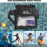 MoKo Waterproof Phone Pouch Fanny Pack, Floating Dry Bag for Swimming Kayaking Snorkeling, Compatible with iPhone 13/13 Pro Max/12/12 Pro Max/11 Pro Max, Galaxy S21 Ultra/S9/Note 10 Plus