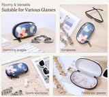 MoKo Sunglasses Case with Carabiner, Unisex PU Shockproof Protective Travel Eyeglasses Carry Case Glasses Storage Holder