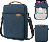 MoKo 9-11 Inch Tablet Sleeve Bag Fits iPad air 5 10.9" 2022, iPad Pro 11 2021-2018, iPad 10.2/Air 4 10.9, Tab S8 2022, Handle Carrying Case with Shoulder Strap, Black & Gray