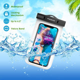 MoKo Waterproof Phone Pouch Holder, Underwater Cellphone Case Dry Bag with Lanyard Compatible with iPhone 12 Mini/12 Pro, iPhone 11/X/Xs/Xr, 8/7/6s Plus, Galaxy S21/S10/S9/S8 Plus