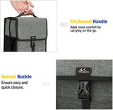 MoKo Insulated Lunch Bag, Reusable Cooler Tote Bag, Collapsible Multi-use Lunch Box, Thermal Lunch Sack with Zipper Closure for Travel Picnic School Office, Gray