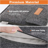 MoKo Sleeve Compatible with Kindle Oasis 2019 / 2017, Protective Felt Accessories Cover Case Pouch Bag with Dual Pockets Fits 7 Inch Kindle Oasis E-Reader, Dark Gray