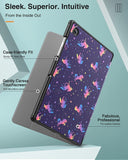 MoKo Case Fits Samsung Galaxy Tab A8 10.5 Inch 2022 (SM-X200/SM-X205/SM-X207), Lightweight Slim Shell Shockproof Back Stand Cover with Auto Wake/Sleep, Iridescent Unicorn