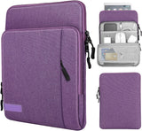 MoKo 9-11 Inch Tablet Sleeve Bag Carrying Case with Storage Pockets Fits iPad air 5 10.9" 2022, iPad Pro 11 2021/2020, iPad 9/8/7th Gen 10.2, iPad Air 4 10.9, Tab A 10.1, Tab S8 11", Blue Flowers