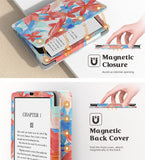 MoKo Case for 6.8" Kindle Paperwhite (11th Generation-2021) and Kindle Paperwhite Signature Edition, Slim PU Shell Cover Case with Auto-Wake/Sleep for Kindle Paperwhite 2021 E-Reader, Colorful Leaf