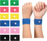 MoKo Motion Sickness Bands 6 Pairs for Adult Kids, Nausea Relief Acupressure Wristband Bracelets for Pregnancy Morning Sea Car Travel Sickness, Multicolor in 2 Sizes