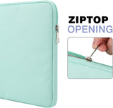MoKo 13-13.3 Inch Laptop Sleeve Fits Surface pro 8 MacBook Pro M1 Pro/M1 Max 14.2 2021, MacBook Pro 13”, iPad Pro 12.9 2021/2020, Notebook Computer Case Cover Bag with Pocket, Mint Green