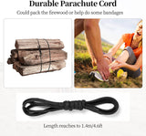 MoKo Paracord Keychain with Carabiner, 2-Pack Paracord Lanyard Clips for Keys, Outdoor Survival Tool for Camping Hiking