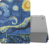 MoKo Case Fit 2018/2017 iPad 9.7 6th/5th Generation, Slim Lightweight Smart-Shell Stand Cover with Translucent Frosted Back Protector Fit iPad 9.7 Inch 2018/2017, Auto Wake/Sleep - Blue Quicksand
