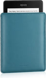 MoKo Sleeve Bag Fits Kindle Voyage, Kindle Paperwhite 11th Gen 2021, All-new Kindle 2019, Ultra Slim Anti-scratch PU Leather Case Cover Soft Felt Lining Protective Insert Carrying Pouch,Midnight Green