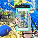 MoKo Waterproof Phone Pouch Holder [2 Pack], Underwater Cellphone Case Dry Bag with Lanyard Armband Compatible with iPhone 13/13 Pro Max/iPhone 12/12 Pro Max/11 Pro Max, X/Xr/Xs/SE 3, Samsung S21/S10