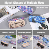 MoKo Eyeglass Case Hard Shell for Men Women, Unisex Portable Travel Sunglasses Cases PU Leather Glasses Storage Box Holder