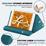 MoKo Tablet Pillow Stand, Pillow Lap Holder for iPad Tablet up to 11" for Xmas Gift, eReaders, Fit iPad 9 10.2", iPad Mini 6 8.3", iPad Pro 11/10.5/9.7, Air 4 Mini 5, Galaxy Tab S6/S7, Turquoise