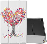 MoKo Case for Amazon Fire HD 10 Tablet (7th and 9th Generation, 2017 and 2019 Release) 10”, Smart Shell Stand Cover with Translucent Frosted Back for Fire HD 10.1 Inch, Black