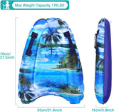 MoKo Inflatable Surfing Bodyboard, Portable Floating Surf Board Slip Slide Raft Summer Water Fun Surfboards Pool Floating Mat with Handles for Pool Beach Water Park
