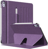MoKo Case Fit iPad Air 5th Generation 2022/iPad Air 4th Gen 10.9 2020 with Pencil Holder, [Support Apple Pencil 2 Charging] Protective Cover for iPad Air 5/4, Multi-Angle Magnetic Stand, Purple