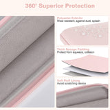 MoKo 15.6 Inch Laptop Sleeve Fits MacBook Pro M1 Pro/M1 Max 16.2 2021 MacBook Pro 16”/15.4", Surface Book 15”, Chromebook, Protective Computer Carrying Bag Handle Pouch with Pocket, Pink