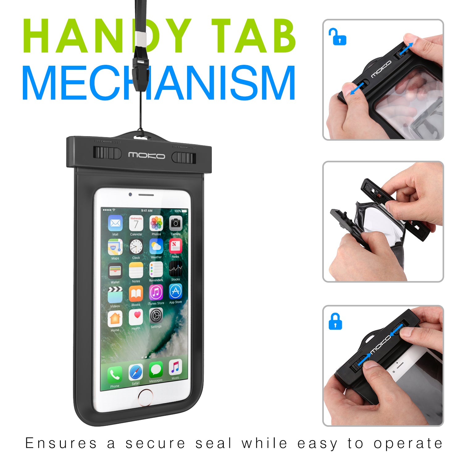 MoKo Waterproof Phone Pouch Holder, IPX8 Waterproof Cell Phone Dry Bag – Mokodirect MoKo Waterproof Phone Pouch Holder, IPX8 Waterproof Cell Phone Dry Bag – Mokodirect