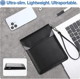 MoKo 6.8 Inch Kindle Sleeve Case Compatible with Kindle Paperwhite 2021, Protective Bag, Slim PU Leather Clamshell Tablet Sleeve Case, Black & Gray