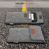 MoKo Sleeve Fits Kindle E-Reader, Protective Felt Cover Case Pouch Bag Fit with All-New Kindle 10th Gen 2019 / Kindle Paperwhite 11th Gen 2021 / Kindle(8th Gen, 2016) / Kindle Oasis 6 Inch, Light Gray
