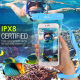 MoKo Waterproof Phone Pouch [2 Pack], Underwater Phone Case Dry Bag with Lanyard Compatible with iPhone 13/13 Pro Max/iPhone 12/12 Pro Max/11 Pro Max, X/Xr/Xs Max/SE 3, Samsung S21/S10/S9, Note 10/9/8