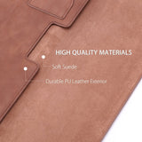 MoKo Tablet Sleeve Case Bag, PU Leather Protective Tablet Sleeve Compatible with Surface Pro X/Pro 7/Pro 6/ Pro 5/Pro 4/Pro 3/Pro 12.3/Pro LTE 12.3"/MacBook Air 11.6 Inch, with Pen Holder - Brown