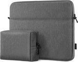 MoKo 13.3 Inch Laptop Sleeve Case, Fits with MacBook Pro 13 M2/M1 Pro/M1 Max 14.2 2022-2021, MacBook Air 13.6" M2 2022/Air/Pro 13.3", Tab S8+ 12.4", Polyester Bag with Small Case/Pocket, Gray