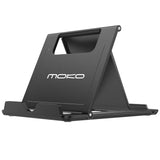MoKo Phone Tablet Holder Stand, Foldable Desktop iPad Holder for Phone 12/ iPad 9/ iPad Mini 6 Phone 11 Pro Max/11 Pro/11, Phone Xs Max, Phone SE, iPad Pro 11, 10.2, 12.9,Air 4/3, Mini 5, Black