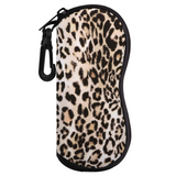 MoKo Sunglass Soft Case Ultra Light Neoprene Zipper Eyeglass Case with Belt Clip Unisex