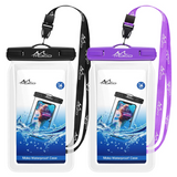 MoKo Waterproof Phone Pouch, 2 Pack Floatable Phone Case Dry Bag with Lanyard for iPhone 13/13 Pro Max/iPhone 12/12 Pro Max/11 Pro, Samsung S21/S20/S10/S9/S8