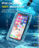 MoKo Waterproof Phone Pouch, 2 Pack Floatable Phone Case Dry Bag with Lanyard for iPhone 13/13 Pro Max/iPhone 12/12 Pro Max/11 Pro, Samsung S21/S20/S10/S9/S8