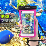 MoKo Waterproof Phone Pouch Case, 2 Pack Underwater Cellphone Case Dry Bag with Lanyard Armband for iPhone 13/13 Pro Max/iPhone 12/12 Pro Max/11 Pro Max, Samsung S21/S10