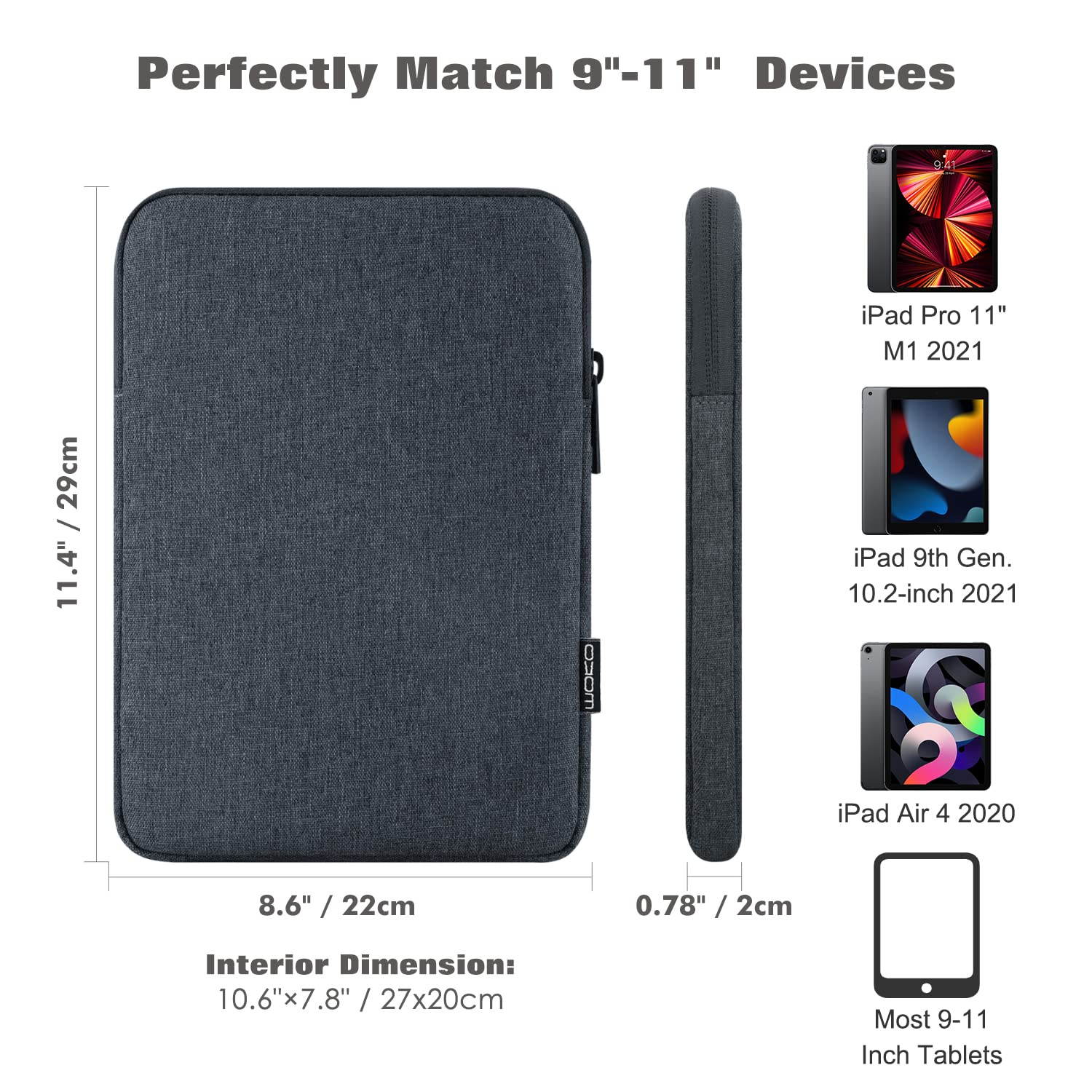 Aazon.co: OKo 9-11 Inch Tablet Sleeve Bag For New IPad Pro 4 &ap; Air