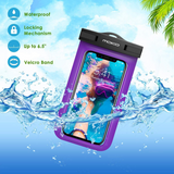 MoKo Waterproof Phone Pouch Holder, 2 Pack Underwater Cellphone Case Dry Bag with Lanyard Armband for iPhone 13/13 Pro Max/iPhone 12/12 Pro Max/11 Pro Max, X/Xr/Xs/SE 3, Samsung S21/S10